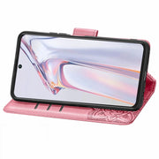 For Blackview A100 Butterfly Love Flower Embossed Horizontal Flip Leather Case with Holder & Card Slots & Wallet & Lanyard(Pink)