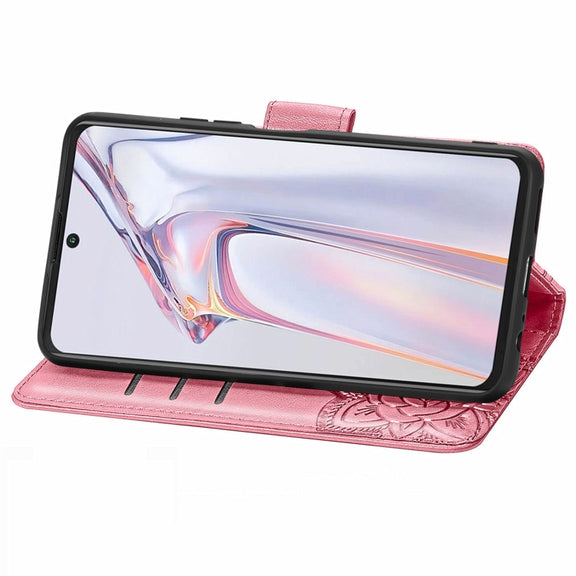 For Blackview A100 Butterfly Love Flower Embossed Horizontal Flip Leather Case with Holder & Card Slots & Wallet & Lanyard(Pink)