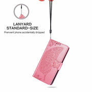For Blackview A100 Butterfly Love Flower Embossed Horizontal Flip Leather Case with Holder & Card Slots & Wallet & Lanyard(Pink)