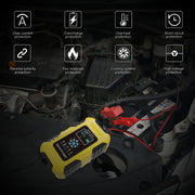 FOXSUR 10A 12V 7-segment Motorcycle / Car Smart Battery Charger, Plug Type:UK Plug(Yellow)