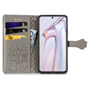 For Blackview A100 Lovely Cat and Dog Embossing Pattern Horizontal Flip Leather Case , with Holder & Card Slots & Wallet & Cartoon Clasp & Lanyard(Grey)
