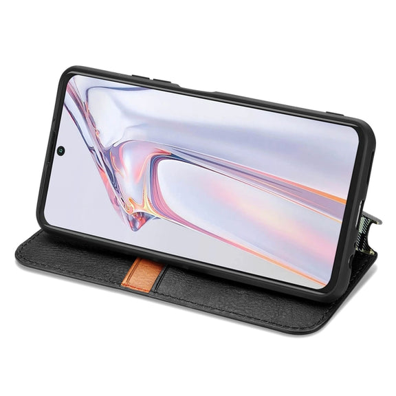 For Blackview A100 Cubic Grid Pressed Horizontal Flip Magnetic PU Leather Case with Holder & Card Slots & Wallet(Black)
