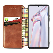 For Blackview A100 Cubic Grid Pressed Horizontal Flip Magnetic PU Leather Case with Holder & Card Slots & Wallet(Brown)