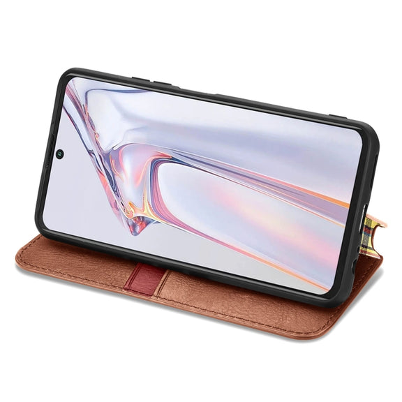 For Blackview A100 Cubic Grid Pressed Horizontal Flip Magnetic PU Leather Case with Holder & Card Slots & Wallet(Brown)