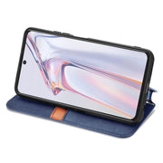 For Blackview A100 Cubic Grid Pressed Horizontal Flip Magnetic PU Leather Case with Holder & Card Slots & Wallet(Blue)