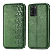 For Blackview A100 Cubic Grid Pressed Horizontal Flip Magnetic PU Leather Case with Holder & Card Slots & Wallet(Green)