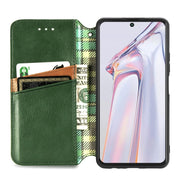 For Blackview A100 Cubic Grid Pressed Horizontal Flip Magnetic PU Leather Case with Holder & Card Slots & Wallet(Green)