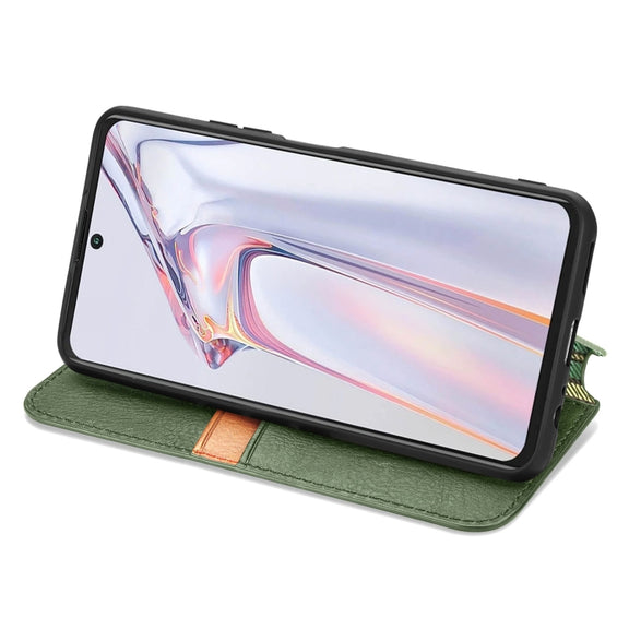 For Blackview A100 Cubic Grid Pressed Horizontal Flip Magnetic PU Leather Case with Holder & Card Slots & Wallet(Green)