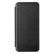 For Doogee S59 / S59 Pro Carbon Fiber Texture Horizontal Flip TPU + PC + PU Leather Case with Card Slot(Black)