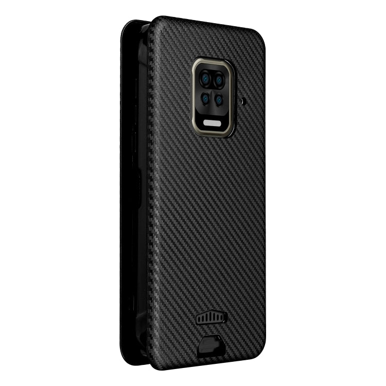 For Doogee S59 / S59 Pro Carbon Fiber Texture Horizontal Flip TPU + PC + PU Leather Case with Card Slot(Black)