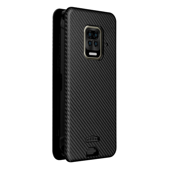 For Doogee S59 / S59 Pro Carbon Fiber Texture Horizontal Flip TPU + PC + PU Leather Case with Card Slot(Black)
