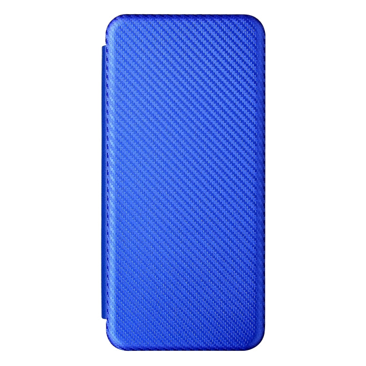 For Doogee S59 / S59 Pro Carbon Fiber Texture Horizontal Flip TPU + PC + PU Leather Case with Card Slot(Blue)