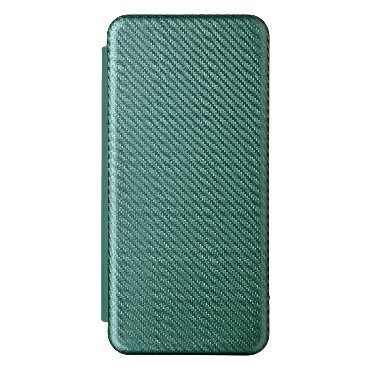 For Doogee S59 / S59 Pro Carbon Fiber Texture Horizontal Flip TPU + PC + PU Leather Case with Card Slot(Green)