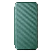 For Doogee S59 / S59 Pro Carbon Fiber Texture Horizontal Flip TPU + PC + PU Leather Case with Card Slot(Green)