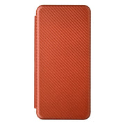 For Doogee S59 / S59 Pro Carbon Fiber Texture Horizontal Flip TPU + PC + PU Leather Case with Card Slot(Brown)