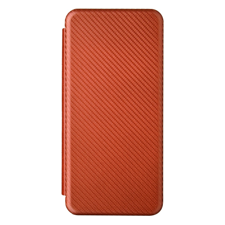 For Doogee S59 / S59 Pro Carbon Fiber Texture Horizontal Flip TPU + PC + PU Leather Case with Card Slot(Brown)