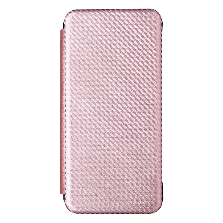 For Doogee S86 / S86 Pro Carbon Fiber Texture Horizontal Flip TPU + PC + PU Leather Case with Card Slot(Pink)