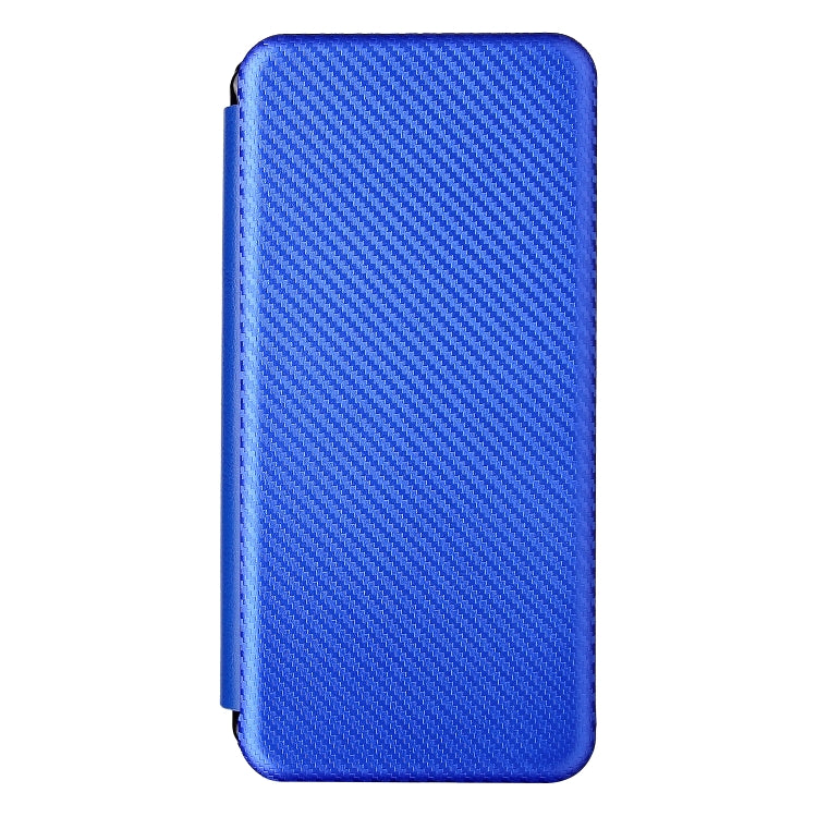 For Doogee S86 / S86 Pro Carbon Fiber Texture Horizontal Flip TPU + PC + PU Leather Case with Card Slot(Blue)