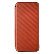 For Doogee S86 / S86 Pro Carbon Fiber Texture Horizontal Flip TPU + PC + PU Leather Case with Card Slot(Brown)