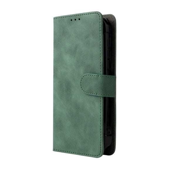 For Doogee S59 / S59 Pro Solid Color Skin Feel Magnetic Buckle Horizontal Flip Calf Texture PU Leather Case with Holder & Card Slots & Wallet(Green)
