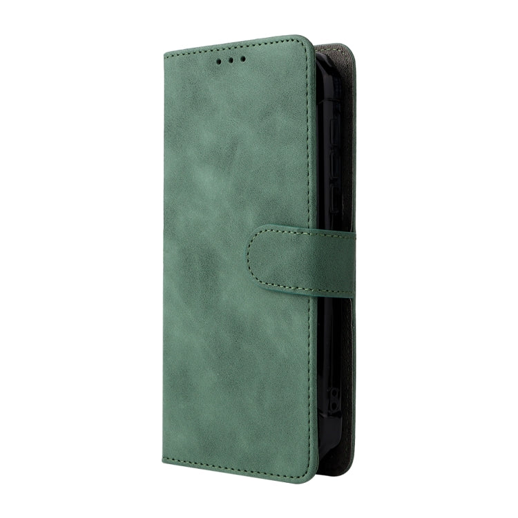 For Doogee S59 / S59 Pro Solid Color Skin Feel Magnetic Buckle Horizontal Flip Calf Texture PU Leather Case with Holder & Card Slots & Wallet(Green)
