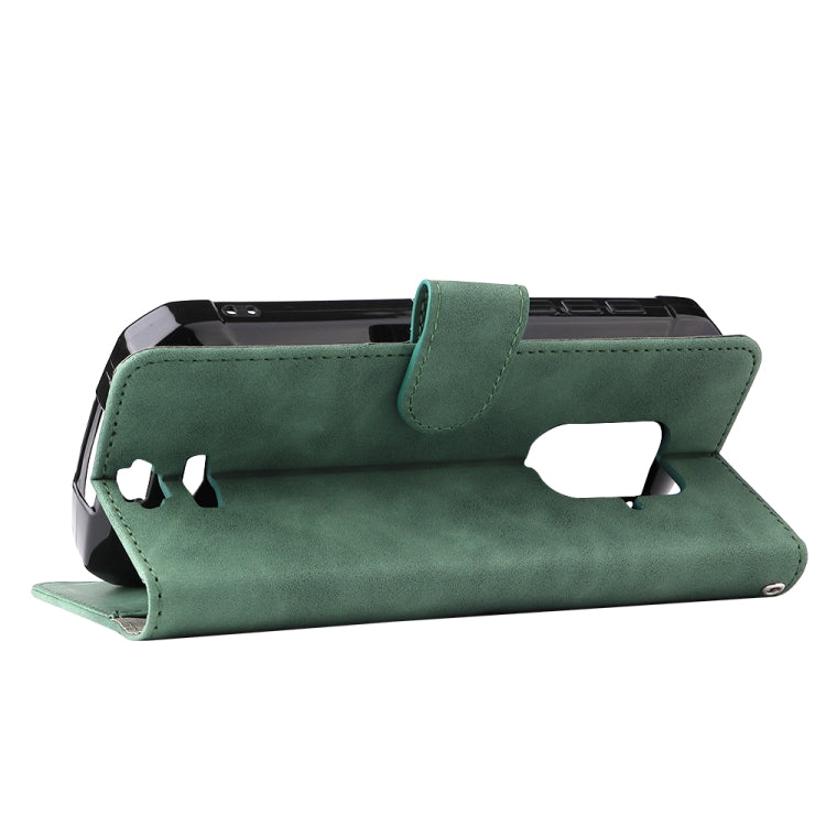 For Doogee S59 / S59 Pro Solid Color Skin Feel Magnetic Buckle Horizontal Flip Calf Texture PU Leather Case with Holder & Card Slots & Wallet(Green)
