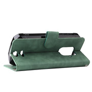 For Doogee S59 / S59 Pro Solid Color Skin Feel Magnetic Buckle Horizontal Flip Calf Texture PU Leather Case with Holder & Card Slots & Wallet(Green)