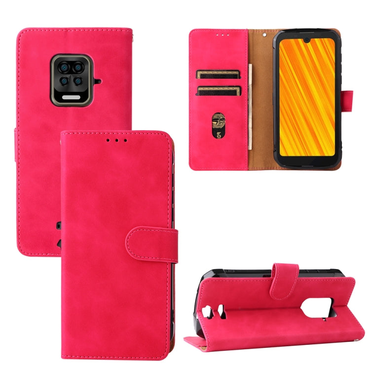 For Doogee S59 / S59 Pro Solid Color Skin Feel Magnetic Buckle Horizontal Flip Calf Texture PU Leather Case with Holder & Card Slots & Wallet(Rose Red)
