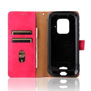 For Doogee S59 / S59 Pro Solid Color Skin Feel Magnetic Buckle Horizontal Flip Calf Texture PU Leather Case with Holder & Card Slots & Wallet(Rose Red)