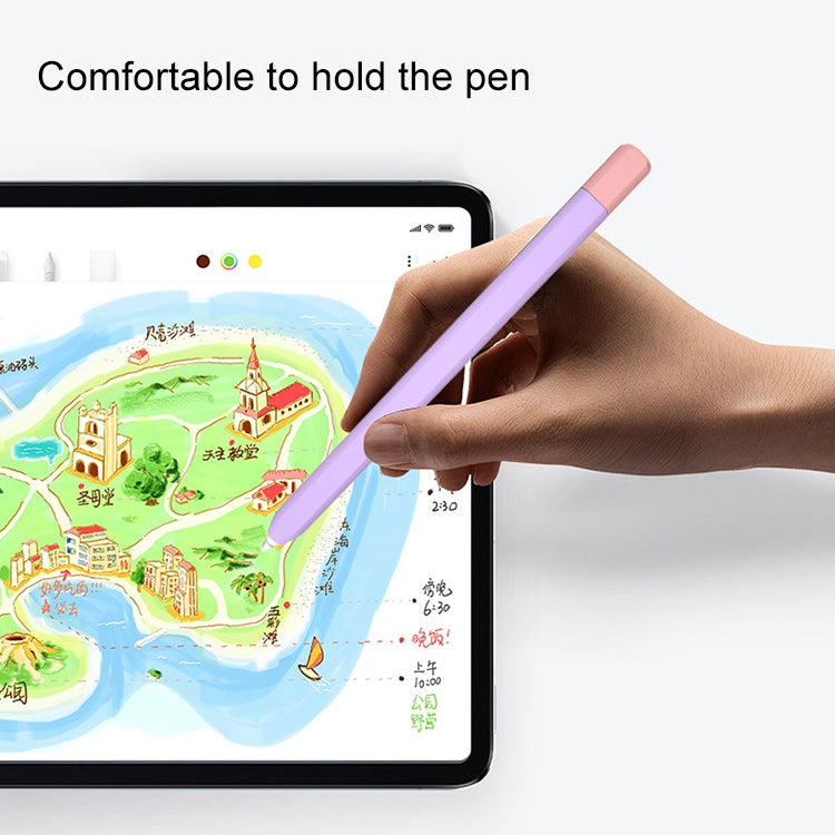 For Xiaomi Inspired Stylus Pen Contrast Color Protective Case(Purple Pink)