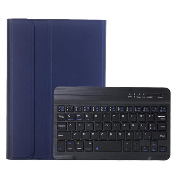 A06B Ultra-thin Detachable Bluetooth Keyboard Leather Case with Pen Slot & Holder for iPad mini 6 / mini 7(Dark Blue)