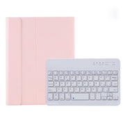 A06B Ultra-thin Detachable Bluetooth Keyboard Leather Case with Pen Slot & Holder for iPad mini 6 / mini 7(Pink)