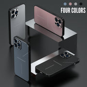 For iPhone 12 Pro Max R-JUST RJ-52 3-Line Style Metal TPU Shockproof Protective Case(Blue)