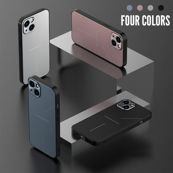 For iPhone 11 Pro R-JUST RJ-52 3-Line Style Metal TPU Shockproof Protective Case (Pink)