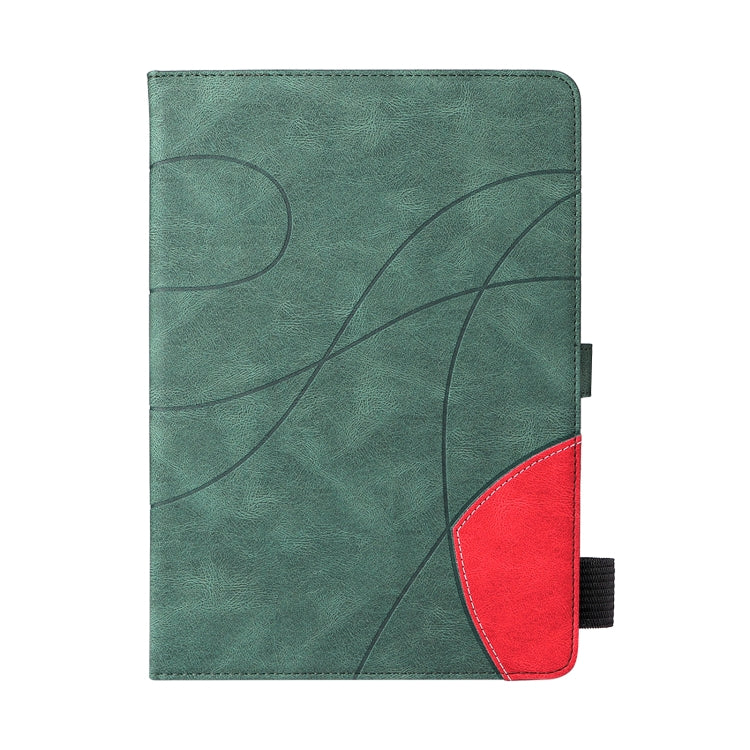 For Amazon Kindle Paperwhite 4 / 3 / 2 / 1 Dual-color Splicing Horizontal Flip PU Leather Case with Holder & Card Slots & Sleep / Wake-up Function(Green)