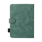 For Amazon Kindle Paperwhite 4 / 3 / 2 / 1 Dual-color Splicing Horizontal Flip PU Leather Case with Holder & Card Slots & Sleep / Wake-up Function(Green)