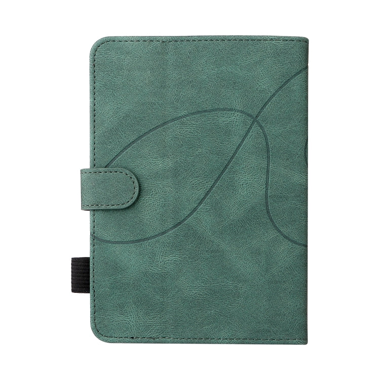 For Amazon Kindle Paperwhite 4 / 3 / 2 / 1 Dual-color Splicing Horizontal Flip PU Leather Case with Holder & Card Slots & Sleep / Wake-up Function(Green)