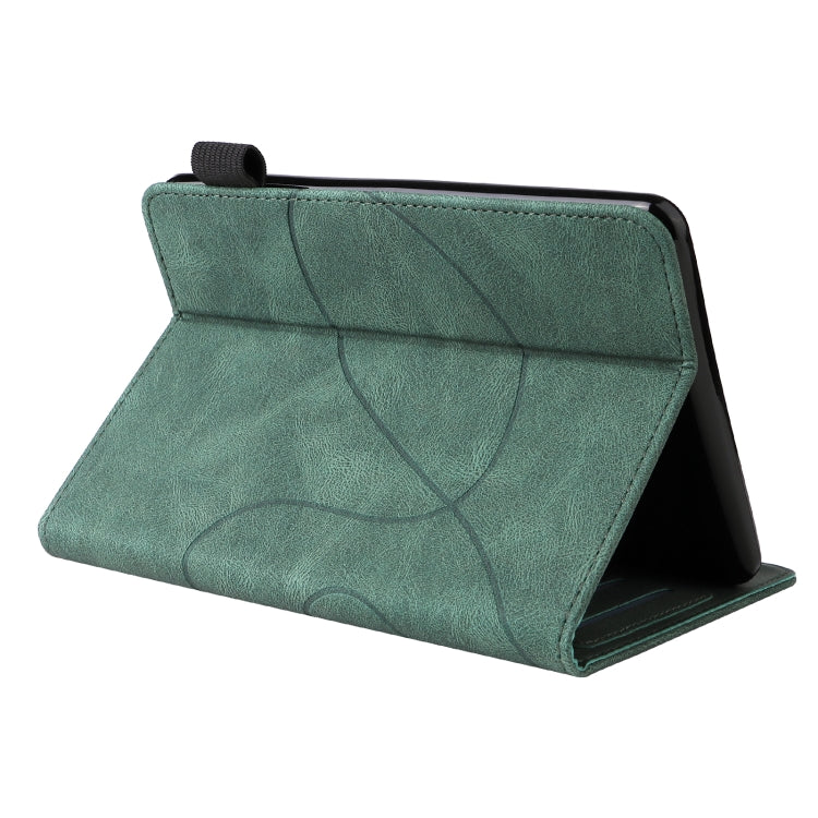 For Amazon Kindle Paperwhite 4 / 3 / 2 / 1 Dual-color Splicing Horizontal Flip PU Leather Case with Holder & Card Slots & Sleep / Wake-up Function(Green)