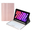 A06BS Ultra-thin Backlight Bluetooth Keyboard Leather Tablet Case with Holder & Pen Slot For iPad mini 6 / mini 7(Rose Gold) - For iPad mini by PMC TechLife | Online Shopping South Africa | PMC TechLife | Buy Now Pay Later Mobicred