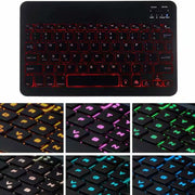 A06BS Ultra-thin Backlight Bluetooth Keyboard Leather Tablet Case with Holder & Pen Slot For iPad mini 6 / mini 7(Black)