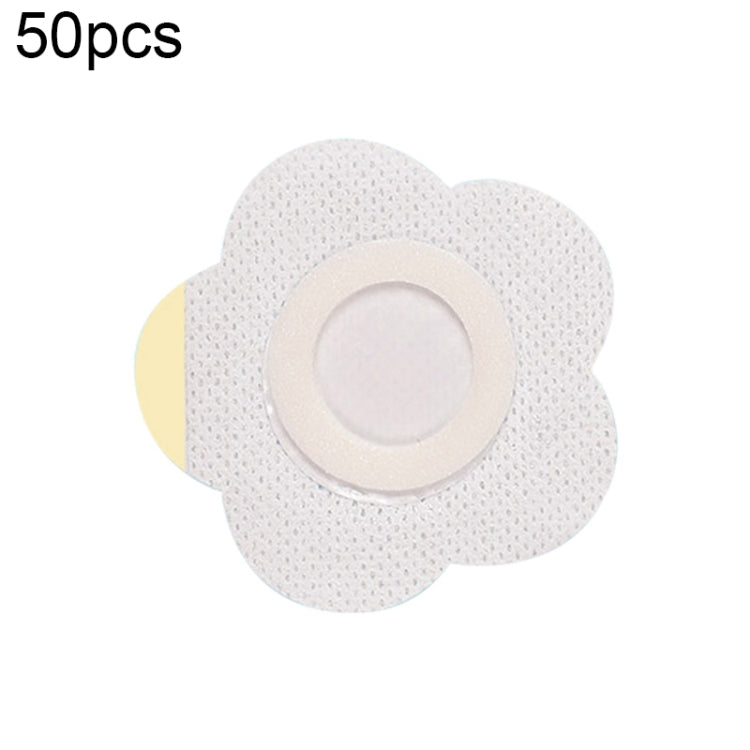 50pcs 043 Non-woven Stickers Wound Anti-seepage Three-volt Medicinal Patch, Size:7x7x3cm (Plum Shape)
