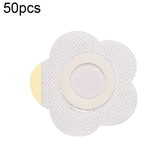 50pcs 043 Non-woven Stickers Wound Anti-seepage Three-volt Medicinal Patch, Size:7x7x3cm (Plum Shape)