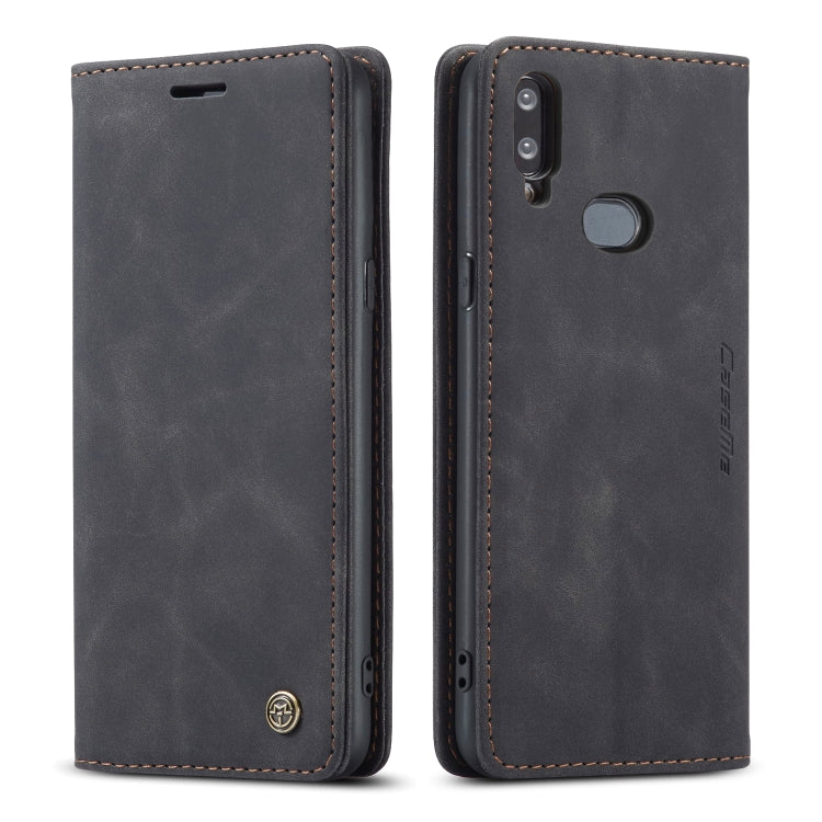 For Galaxy A10s CaseMe-013 Multifunctional Horizontal Flip Leather Case with Card Slot & Holder & Wallet(Black)