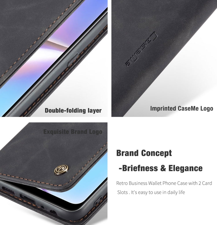 For Galaxy A10s CaseMe-013 Multifunctional Horizontal Flip Leather Case with Card Slot & Holder & Wallet(Black)