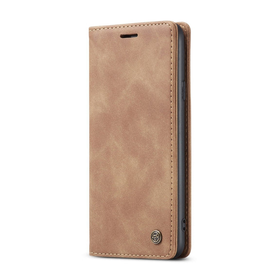 For Galaxy A20s CaseMe-013 Multifunctional Horizontal Flip Leather Case with Card Slot & Holder & Wallet(Brown)