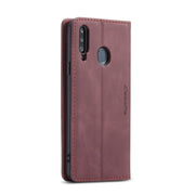 For Galaxy A20s CaseMe-013 Multifunctional Horizontal Flip Leather Case with Card Slot & Holder & Wallet(Wine Red)