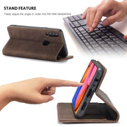 For Galaxy A20s CaseMe-013 Multifunctional Horizontal Flip Leather Case with Card Slot & Holder & Wallet(Coffee)