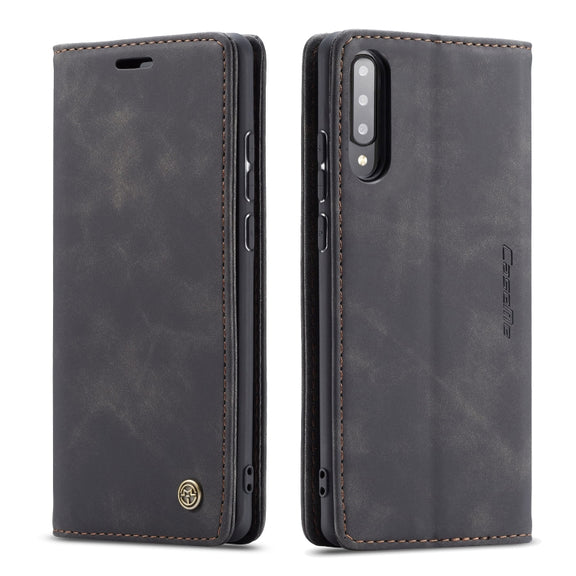 For Galaxy A70s CaseMe-013 Multifunctional Horizontal Flip Leather Case with Card Slot & Holder & Wallet(Black)