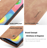 For Galaxy A70s CaseMe-013 Multifunctional Horizontal Flip Leather Case with Card Slot & Holder & Wallet(Brown)