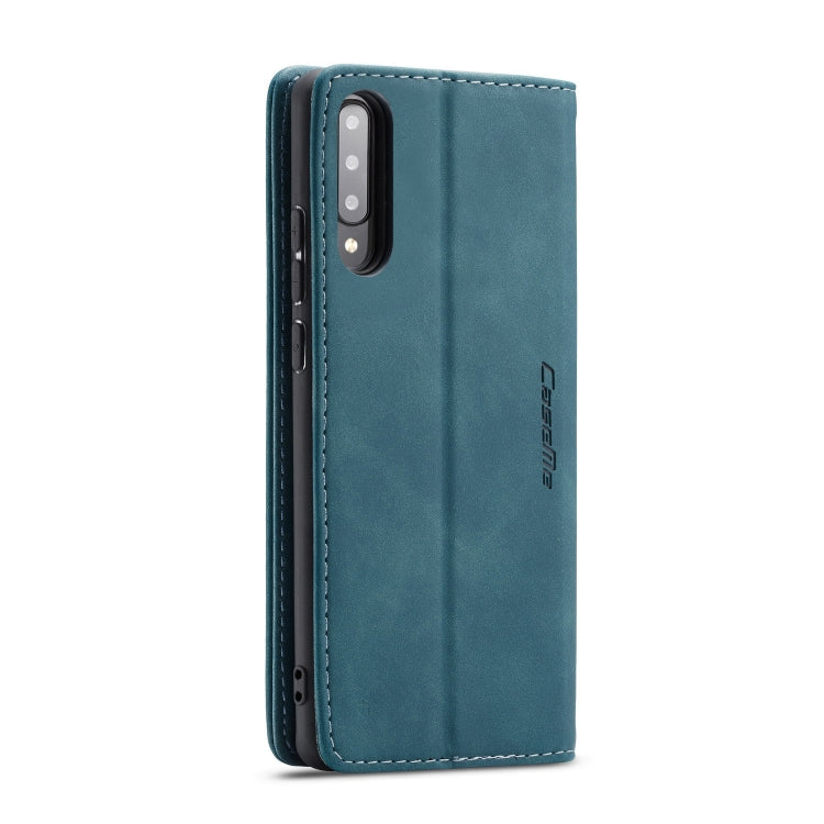 For Galaxy A70s CaseMe-013 Multifunctional Horizontal Flip Leather Case with Card Slot & Holder & Wallet(Blue)